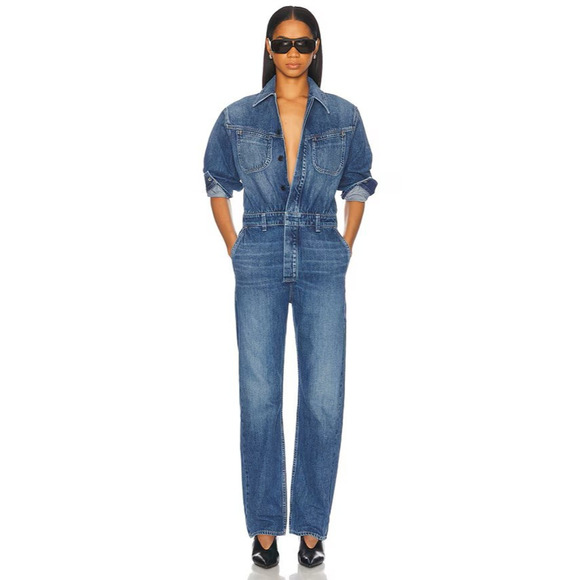 Citizens of Humanity Distressed Marta Denim Jumpsuit Blue Jean Coveralls Small - Picture 1 of 16